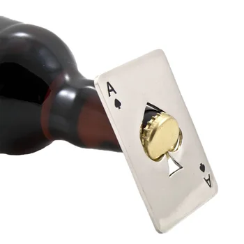 Новая металлическая игра в покер из нержавеющей стали, водонепроницаемая подставка для игры в блэкджек, прочная серебряная открывалка для карт для покера