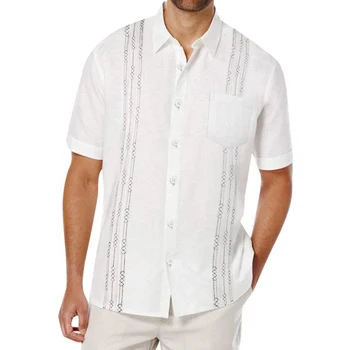 Новая модная летняя повседневная Гавайская дышащая рубашка с горячим принтом, мужской праздничный топ