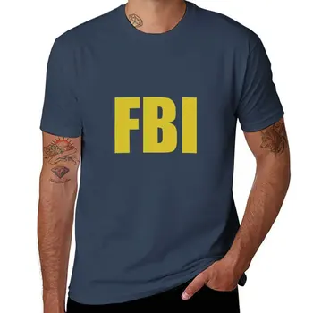 Новая футболка FBI, топы больших размеров, мужская одежда, великолепная футболка, футболки оверсайз для мужчин
