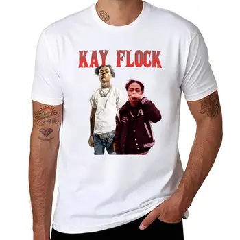 Новая футболка Kay Flock bootleg, белые футболки для мальчиков, футболка оверсайз, мужские футболки, комплект