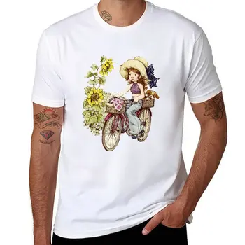 Новая футболка Sarah kay - Girl with bicycle, футболка оверсайз, футболки для спортивных фанатов, однотонные футболки, простые белые футболки для мужчин