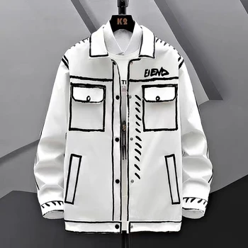 Новые весенне-осенние повседневные куртки, Корейская мода, короткое пальто с лацканами, украшение для тела, мужская куртка, высококачественные пальто в стиле хип-хоп, мужские