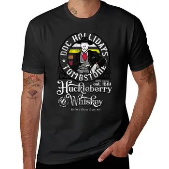 Новый виски Doc Holliday's Huckleberry, футболка Tombstone AZ, мужская футболка с животным принтом для мальчиков, мужская одежда