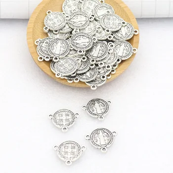 Оптовая продажа ожерелий с тремя отверстиями, бус, подвесок, металлических круглых аксессуаров, ювелирных изделий, подвесок