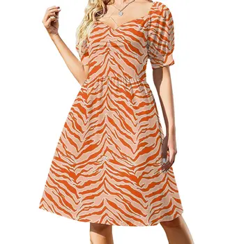 Оранжевое платье с тигровым принтом, платья для невесты, длинные платья с вуалью, Одежда женская
