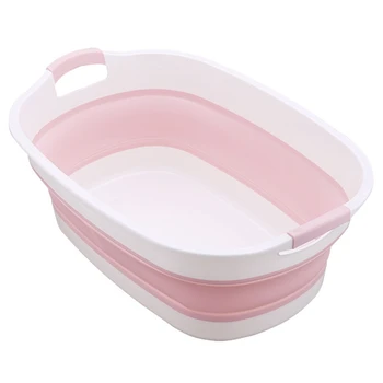 Переносная ванна для детского душа, складная ванна для детского душа, переносные ванны для домашних животных, корзина для хранения в ванной, Розовый