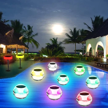 Плавающий бассейн огни Солнечной бассейн свет RGB изменение цвета IP65 водонепроницаемый светодиодный ночник для бассейна гидромассажная ванна пруд декор