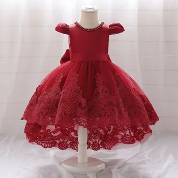 Платье с цветочным узором для девочки из кованой ткани, Длинное платье принцессы с цветочным узором для детского фортепианного представления