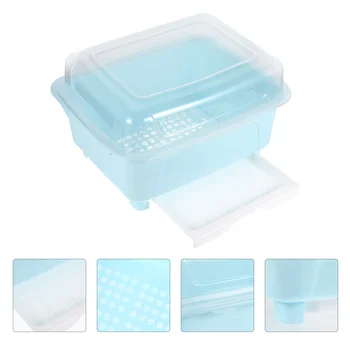 Подставка для посуды Пылезащитный ящик для посуды Слив для кухонных столовых приборов, палочки для еды, слив воды, сливное устройство для посуды