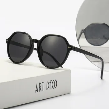 Поляризационные солнцезащитные очки для мужчин, Винтажные высококачественные очки в круглой оправе, женские солнцезащитные очки для вождения UV400 Oculos De Sol