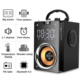 Портативная колонка с Bluetooth-динамиками Super Bass, мощный 3D стерео сабвуфер, музыкальный центр с поддержкой AUX TF FM-радио, Hi-FI бумбокс