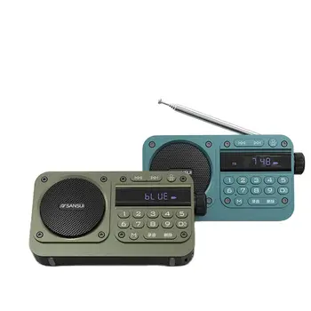 Портативное FM-радио, Мини-FM-радиоприемник, наружный Bluetooth-динамик, TF/USB /наушники, MP3-плеер, рекордер для подарка пожилым людям