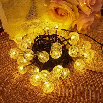 Праздничный светодиодный шар с пузырьками, моделирующий светильник, для кемпинга на открытом воздухе, водонепроницаемый, для помещений, для окон, украшение для вечеринки, многоцветная световая гирлянда