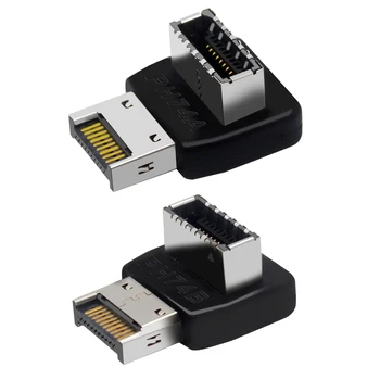 Преобразователь USB 3.1 Type E на 90 градусов, передний разъем USB C для материнской платы компьютера