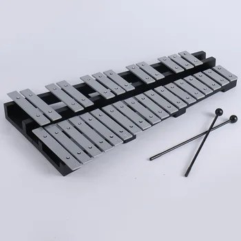 Профессиональный 30-Нотный Набор Колокольчиков для Ксилофона Glockenspiel, Ударный Инструмент с Сумкой Для Переноски, Барабанные Палочки для Взрослых Детей