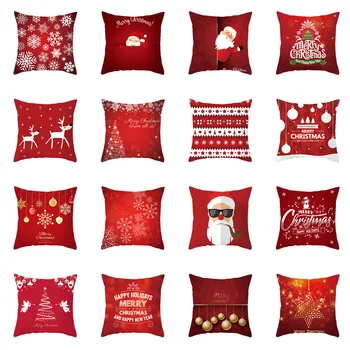 Рождественский чехол для подушки, наволочка, Рождественский Санта-Клаус, наволочка с лосем, наволочка, Рождественское украшение, наволочка