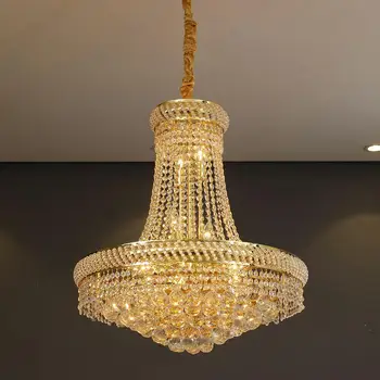 Роскошная хрустальная люстра во французском ампире, подвесные светильники для потолка, Дворцовый подвесной светильник, Декор комнаты