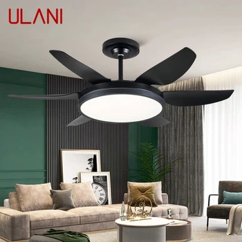 Светильник ULANI Fan Light Скандинавский светодиодный потолочный вентилятор Современный минималистичный ресторан, гостиная, спальня Коммерческий электрический вентилятор