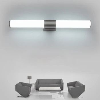 Светодиодный настенный светильник для ванной комнаты, современное зеркало для ванной, Передняя лампа 3000K 6000K для макияжа, зеркало для ванной комнаты