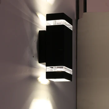 Светодиодный настенный светильник Наружный Водонепроницаемый Ip65 Светодиодный Алюминиевый Наружный настенный светильник Вверх Вниз Современные настенные светильники для помещений в скандинавском стиле