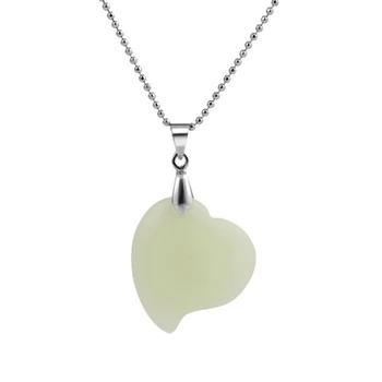 Светящиеся ожерелья с подвеской в виде сердца с камнем Любви Уличное Темпераментное Женское ожерелье T8DE