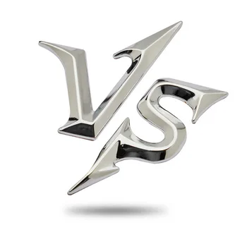 Серебристая эмблема VS Auto, значок, наклейки на обтекатель мотоцикла, автомобильные аксессуары
