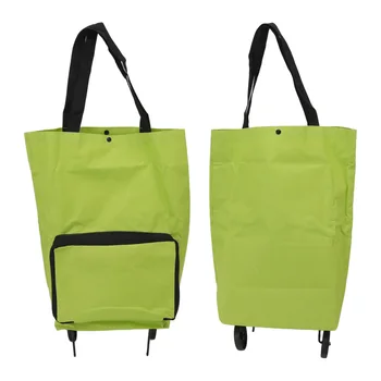 Складная корзина для покупок на колесиках Многофункциональная Тканевая сумка для хранения Портативная Сумка для покупок на колесиках