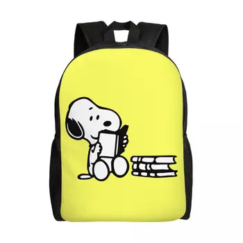 Собака Читает книгу, рюкзак для ноутбука, Женская Мужская модная сумка для книг, школьные сумки для студентов колледжа