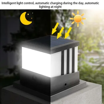 Солнечный Столб Света Открытый Двор Сад Регулируемая Подвесная Лампа IP65 Беспроводное Освещение Ландшафтный Дизайн Заднего Двора Съемный