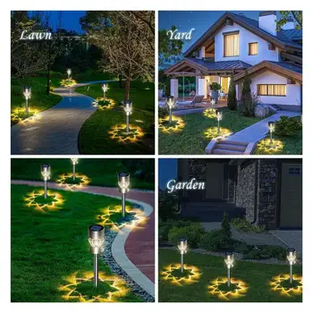 Солнечный садовый светильник Украсьте сад 10 суперяркими дорожными фонарями на солнечных батареях, водонепроницаемым ландшафтом