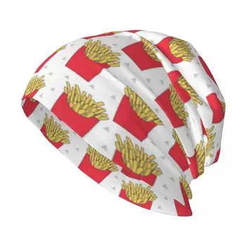 Стильная кепка-бини из эластичного трикотажа с напуском French Fries, многофункциональная кепка-череп для мужчин и женщин