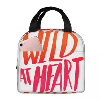 Типография Wild At Heart Flame Ombre, термоизолированная сумка для ланча, Изолированная сумка для бенто, контейнер для ланча, сумка для бенто, портативная сумка-тоут