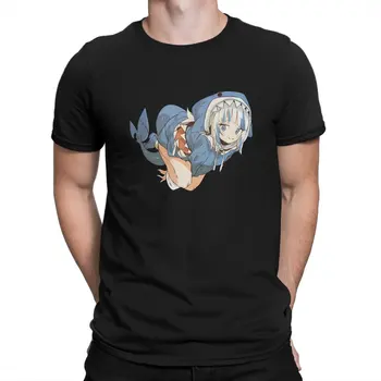 Толстовка с капюшоном Shark, классическая уникальная футболка, повседневная футболка с героями мультфильмов Gawr Gura, новейшая футболка для взрослых