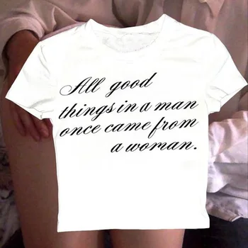 Укороченные топы в стиле панк Y2K, женская футболка в стиле гранж 90-х с готическим буквенным принтом, летняя уличная одежда, приталенная одежда Fairycore, винтажная милая детская футболка
