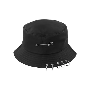 Универсальная мужская панама, шикарные кепки Bonnie, летняя упаковка с украшениями булавками (черный)