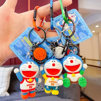 Фигурки спортивных экспертов из мультфильма Аниме Doraemon, брелки для ключей, силиконовая сумочка, автомобильные подвески, Игровые игрушки, подарки