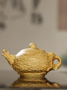 Чайник Cloud Dragon, Чайник из массива дерева, Поделки, украшение дома, Инь-Ян Фэн-шуй