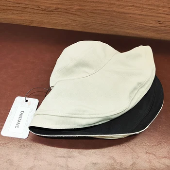 Шляпы TANTANC ™ Рыбацкая шляпа, однотонного летнего оттенка, открывающая лицо, маленькая широкополая шляпа, шляпа-тазик цвета хаки