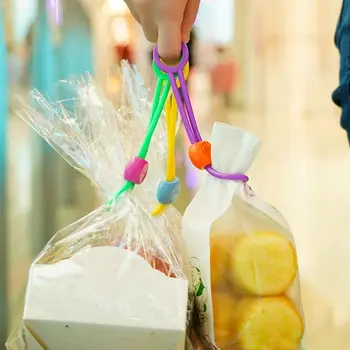 Эластичные Уплотнительные стяжки для рта сумки, Подвесные Многоразовые зажимы для хранения свежих продуктов, Силиконовый Герметичный Портативный Зажим для герметика для кухни
