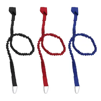 Эластичный поводок для каяка Регулируемый Спиральный шнур с предохранительными крючками