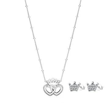 Ювелирные изделия из 100% стерлингового серебра, роскошные ожерелья с короной, Cadenas De Plata 925 Mujer, Дизайнерские изделия 