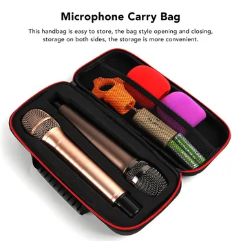 Ящик для хранения микрофона, Ударопрочная сумка на молнии EVA, защищенная от падения, Беспроводная сумка для микрофона на молнии