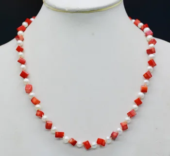 шарм. Классические женские украшения. Натуральный красный коралл. Ожерелье из натурального жемчуга 19 